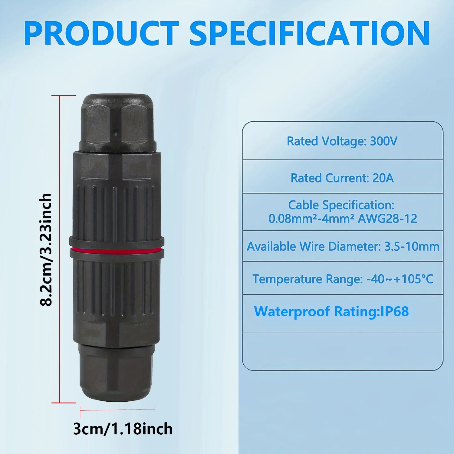 5Pcs Ip68 Waterproof Cable Connector Quick Connection 2 in 2 Out /3 in 3 Out Electrical Terminal Adapter Wire Connector