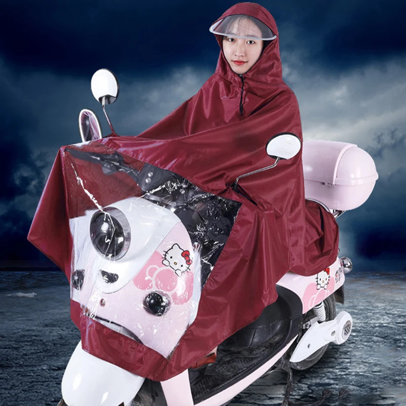 Rain Ponchos Portable Thickening Widening Long Waterproof Full Body Adult Electric Vehicle Motorcycle Raincoat