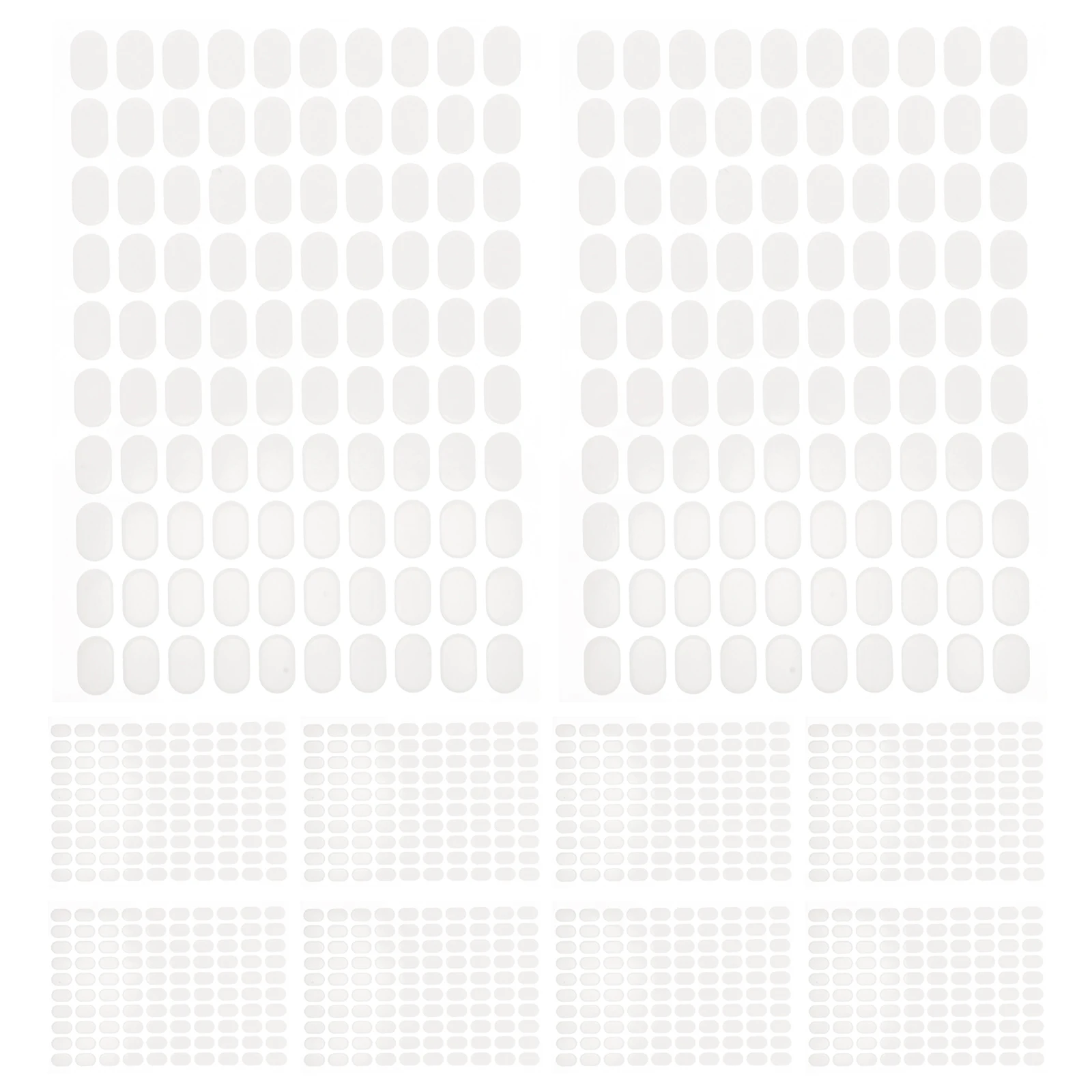 

10 Sheets Double-Sided Nail Adhesive Tabs Transparent Oval Jelly Glue for False Nails Secure Hold Nail Art DIY Application