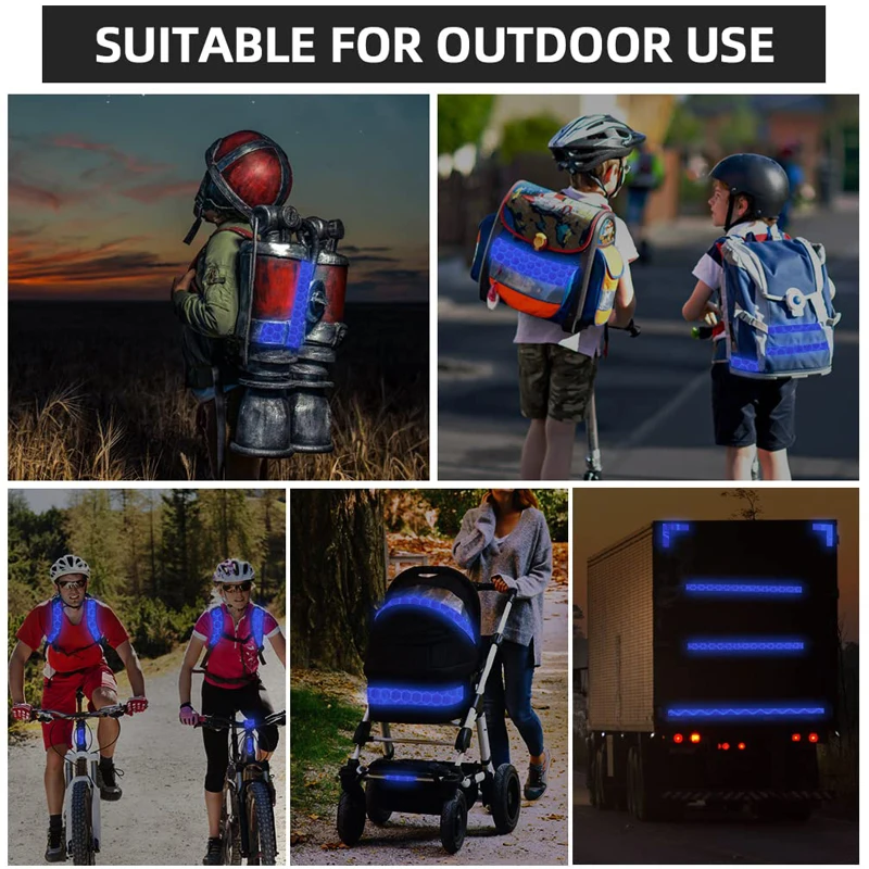 3m/1m Auto reflektierende Klebeband Sicherheits aufkleber für Auto Fahrrad Motorrad Kinderwagen reflektierende Streifen Aufkleber