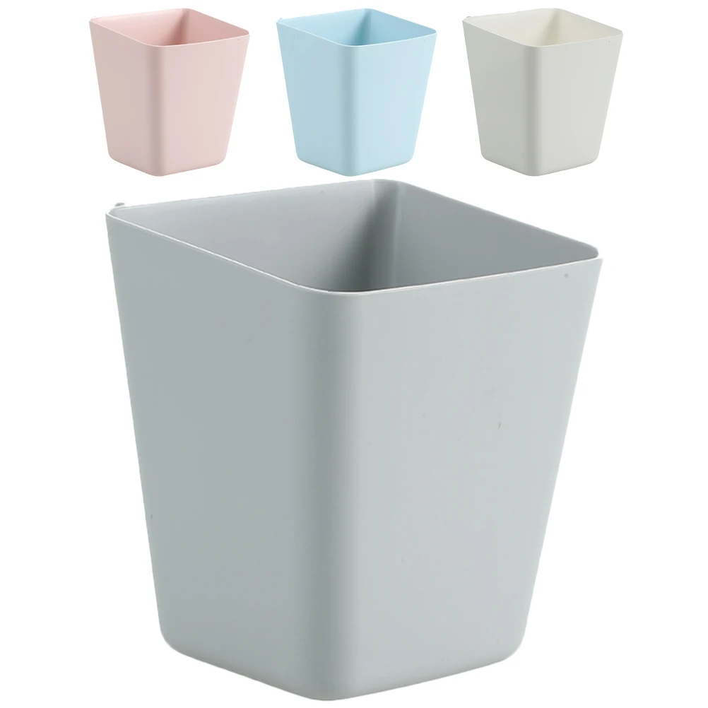 

4pcs Hanging Basket Storage Small Kitchen Home Plastic Buckets Side Cart Organizer Accessories Rolling Storage Bin