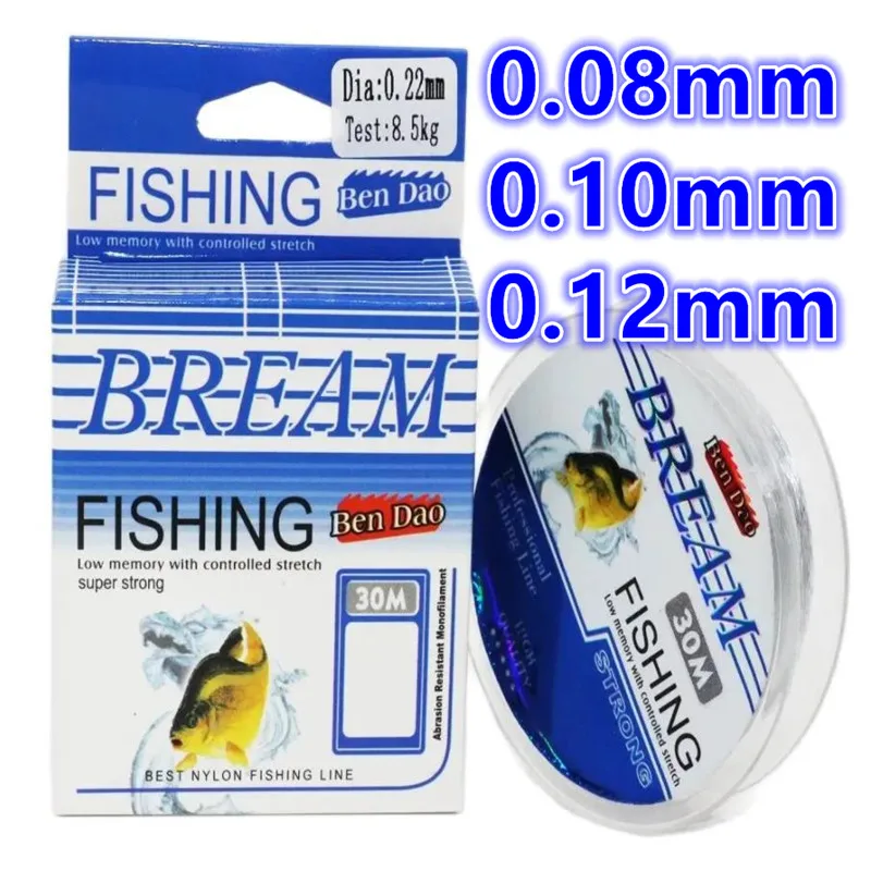 30m Ultra-fine Soft Fluorocarbon Coating Japanese Nylon Fishing Line Winter Ice Fishing Line High-quality Fishing Equipment