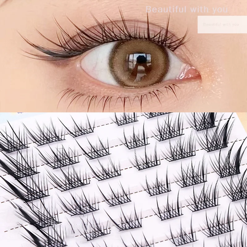 

NewFox Series Large Capacity Eyelash Book Manga False Eyelashes Natural Long Curled Thin Fluffy Stem Segmented False Eyelashes