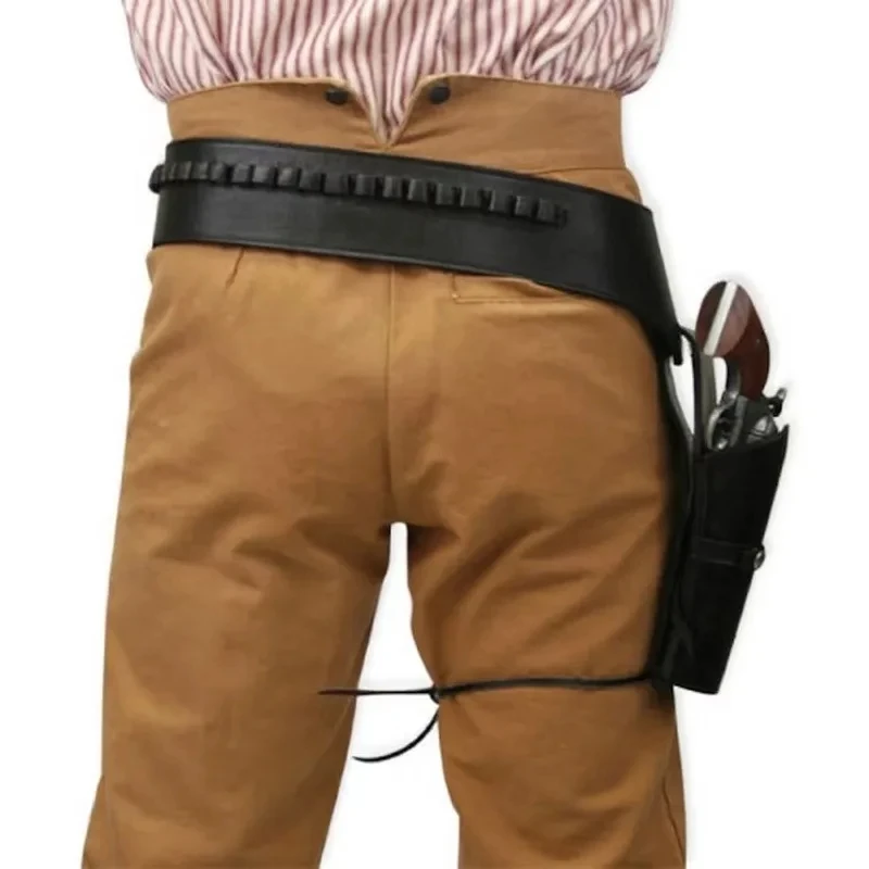 Medieval Pirate Flintlock Holster with Belt Renaissance Gun Belt Revolver Holster Victorian Corsair Captain Waistband