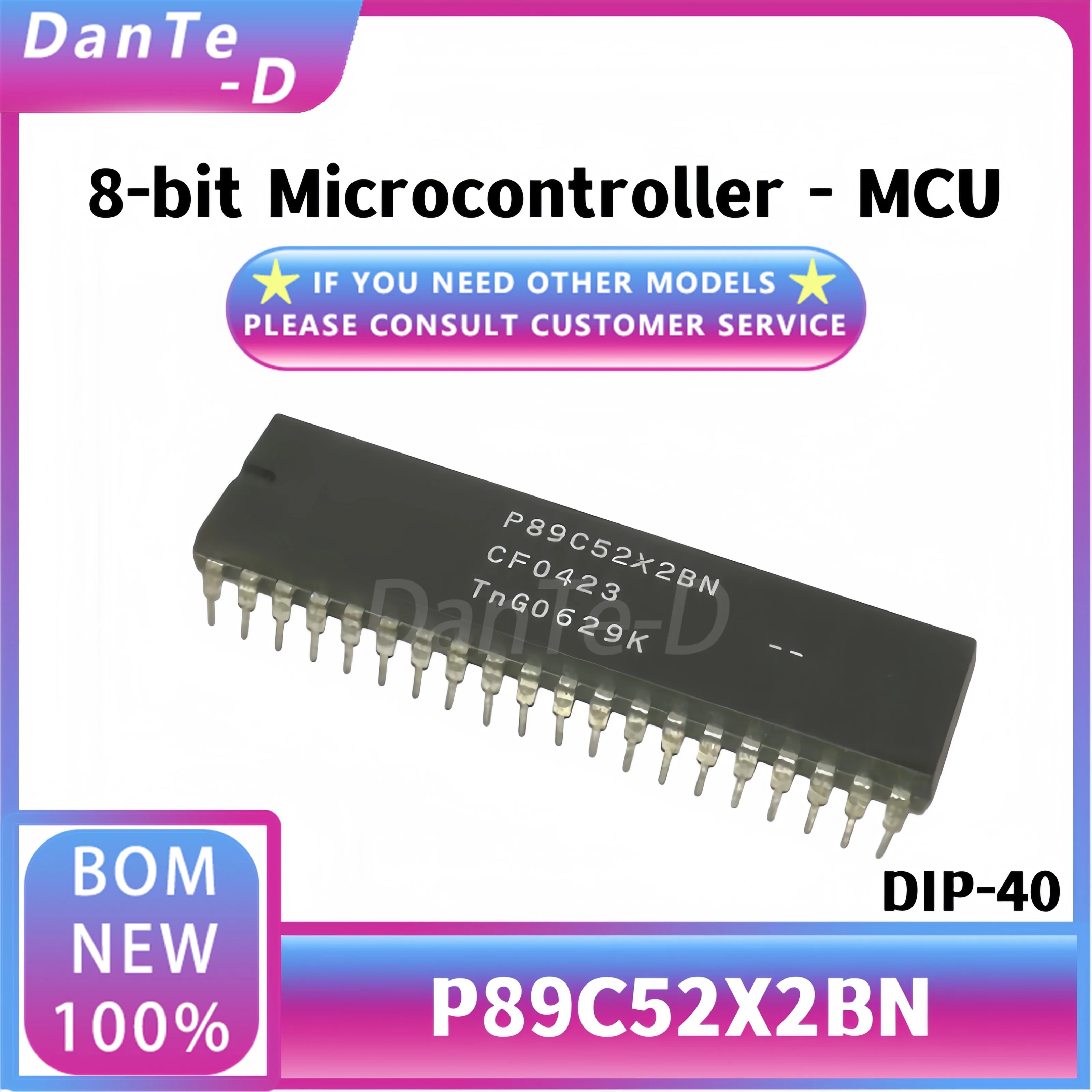 P89C52X2BN P89C52 package DIP-40 8-bit microcontroller chip original authentic