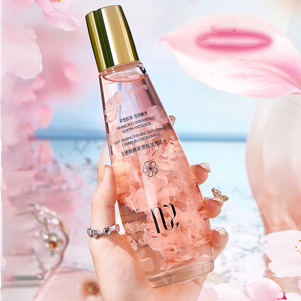 

Sakura Essence Cherry Blossom Water Improve Dry Rough Dull Skin Care Facial Tonic Delicate Elastic Tightening Lifting Face Toner