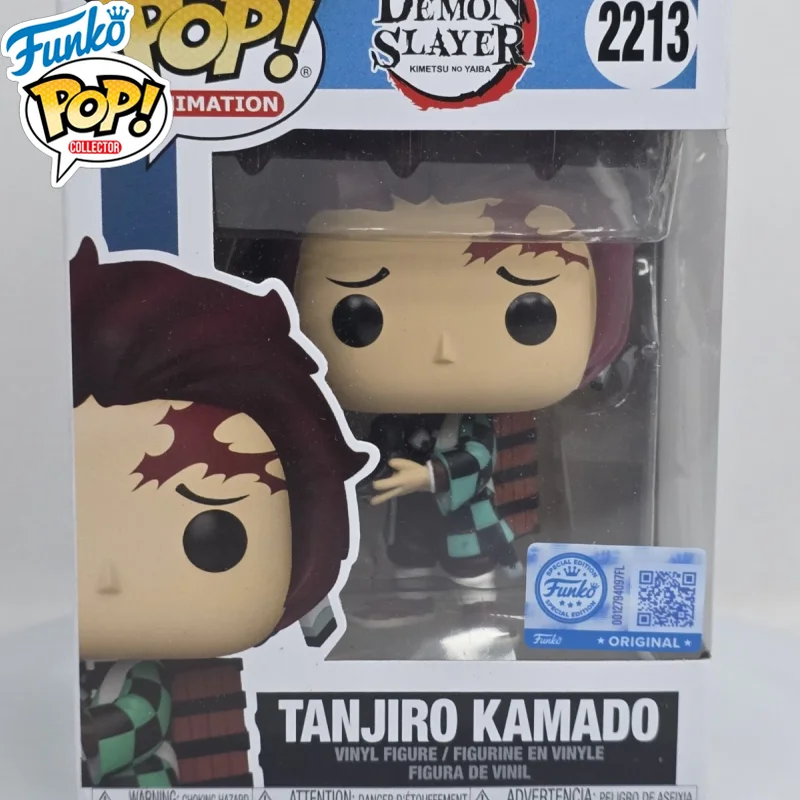 Funko Pop Demon Slayer Muzan Kibutsuji # Figura de Vinilo 2212 Original de Kimetsu No Yaiba, Tanjiro Kamado con Cuervo # Modelo de acción 2213 para regalo