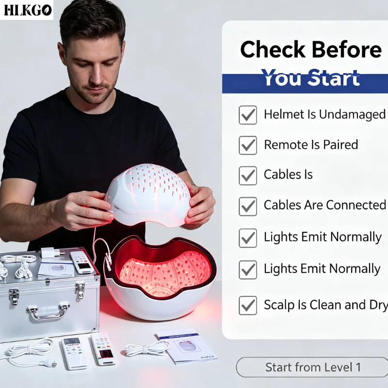 Laser Hair Growth Cap 660nm 650nm Near Infrared Red Light Therapy Helmet 6750mW Home Use Hair Regrowth