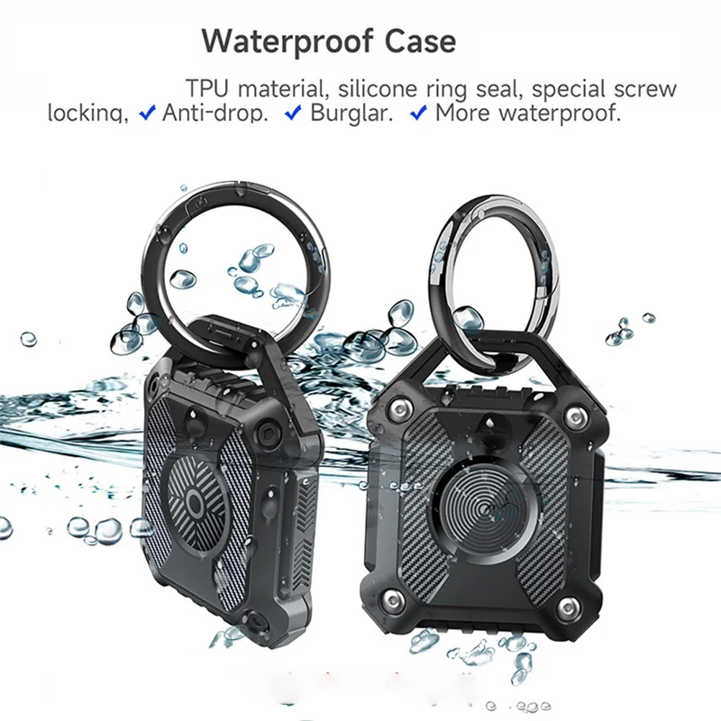 Capa protetora de silicone macio para localizador, Anti-Lost, Anti-Scratch Case com chaveiro, Acessórios impermeáveis