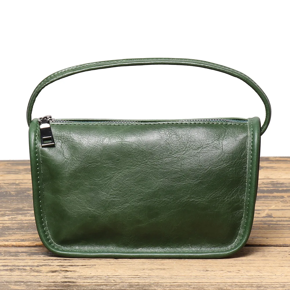 

2025 Leather Layer Cowhide Portable Trend Small Fashion Satchel Bag
