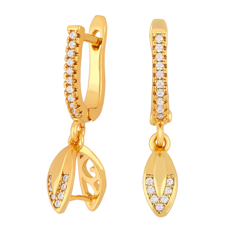 OCESRIO Gold Handmade Bead Small Eye Zircon Earrings Hooks For Women With Crystal Boho Hollow Out  Jewelry erha066
