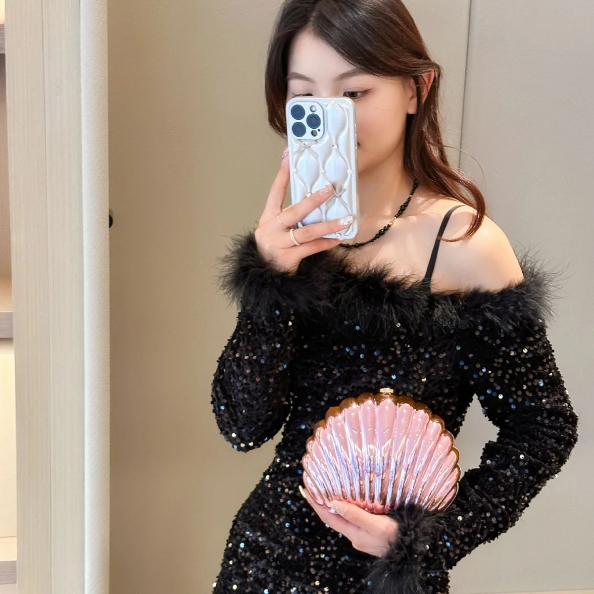 The New 2024 Acrylic Bag, Shell Bag, Fashionable Temperament, Small Bag, Women\'s Sense of Luxury, One-shoulder, Cross-body Decor