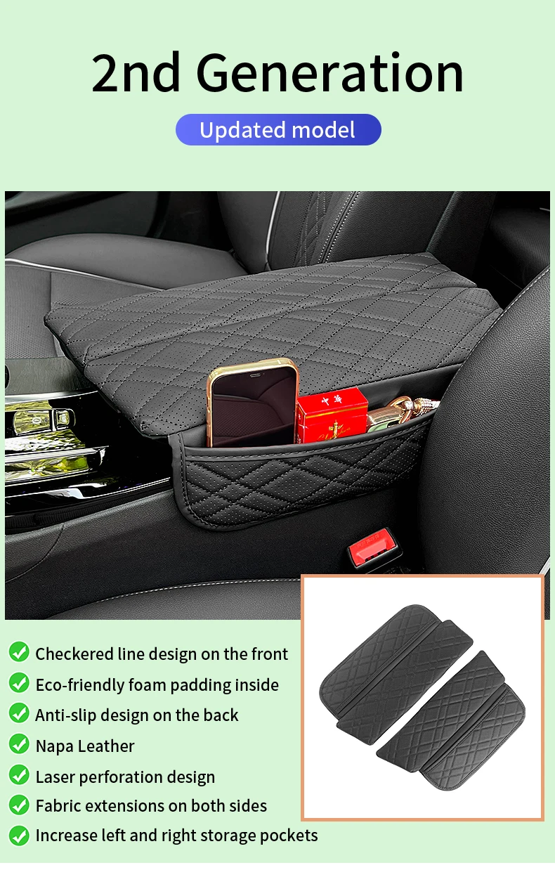 Car Central Armrest Pad For BMW G30 G38 G32 6GT 2018-2023 LHD Auto Center Console Arm Rest Box Cover Mat Protective Accessories