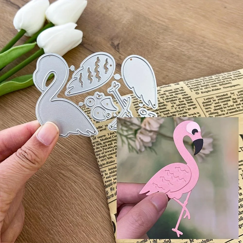 Metalowe wykrojniki Crazyclown Flamingo do scrapbookingu DIY Dekoracja albumu Wytłaczanie Wykrojniki