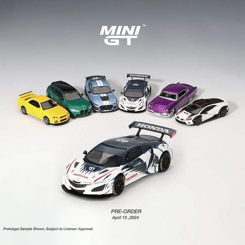 MINI GT 1:64 Honda Honda NSX GT3 EVO Graffiti Alloy Die-Cast Miniature,ผู้ใหญ่ตกแต่ง,ของเล่นเด็ก,วันหยุดเด็กของขวัญ