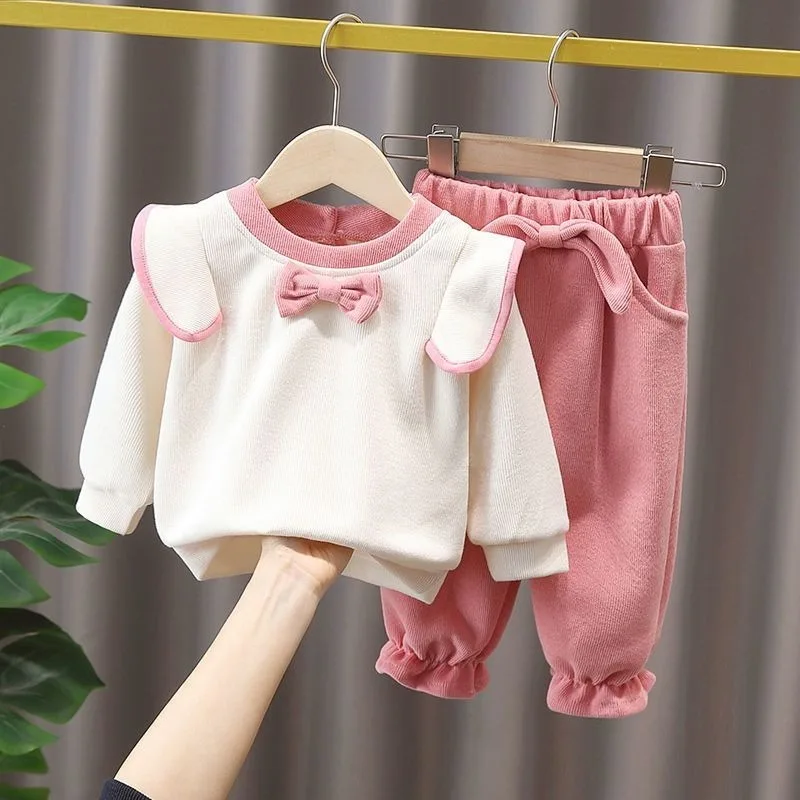 2-10 Years Children Clothing Set Girl Casual Clothes Kids Fashion Sweatshirt And Pants 2 Pcs Baby Autumn Winter Tracksuits