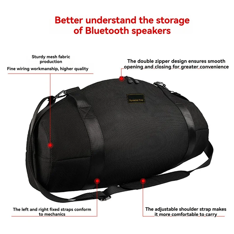 【B74A】For Boombox 2/3 Speaker Protective Case Storage Bag Handbag Travel Home Carry Case