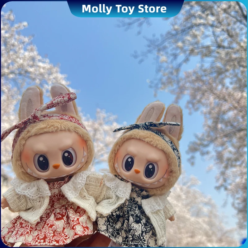 

Labubu Doll Clothes 17cm Baby Clothes Cute Dress Set Kawaii V1 V2 V3 Doll Clothing Accessories No Doll