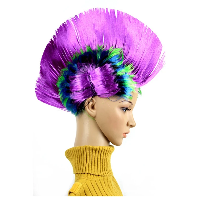 Cosplay CarnivaL Wig Birthday Party Funny Hair Hat Accessories Clown Fans Dance Headdress Indigenous Disco Primitive Headwear