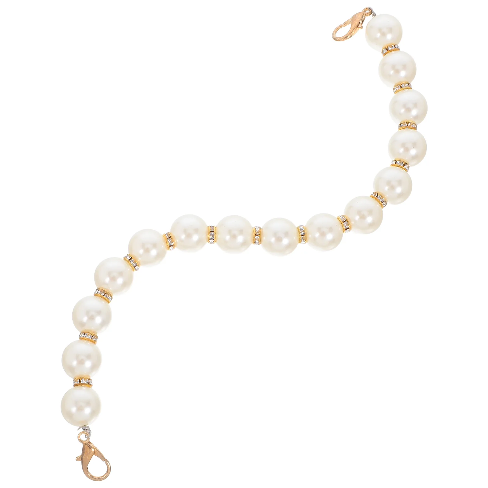 

1Pcs Pearl Purse Chain Exquisite Workmanship Shiny Finish Bag Pearl Chain Suitable for Handbag Suitcase Accessories