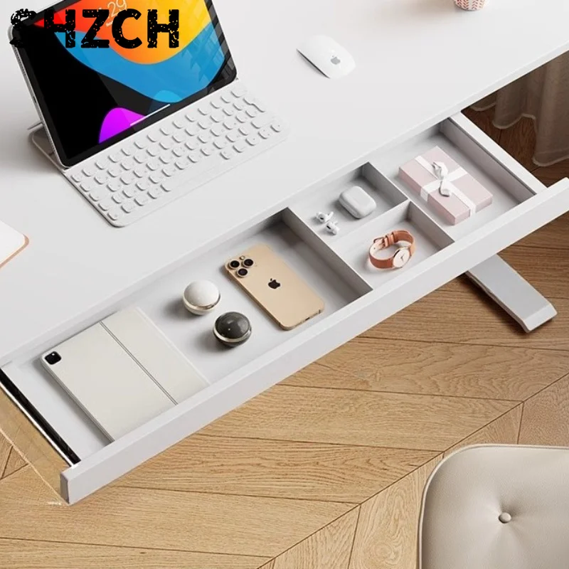 ‌Under Desk Drawer - Hidden Storage Organizer for Office/Home, White Wooden Drawer with Smooth Glide, Desk Accessory Holder