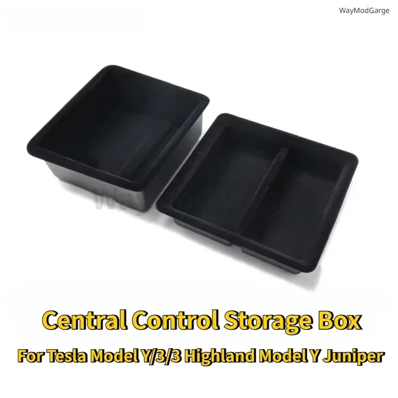 Central Control Storage Box for Tesla Model 3/Y/3+ Modely Juniper Center Console Organizer Tray Armrest Cubby Drawer Accessories