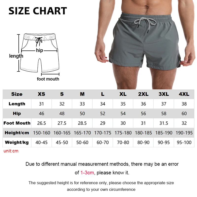 Gym Shorts Man with Back Zip Pocket Athletic Running Training Short Sports Pants for Men Dry-Fit Racing Elastic Waist Sportswear