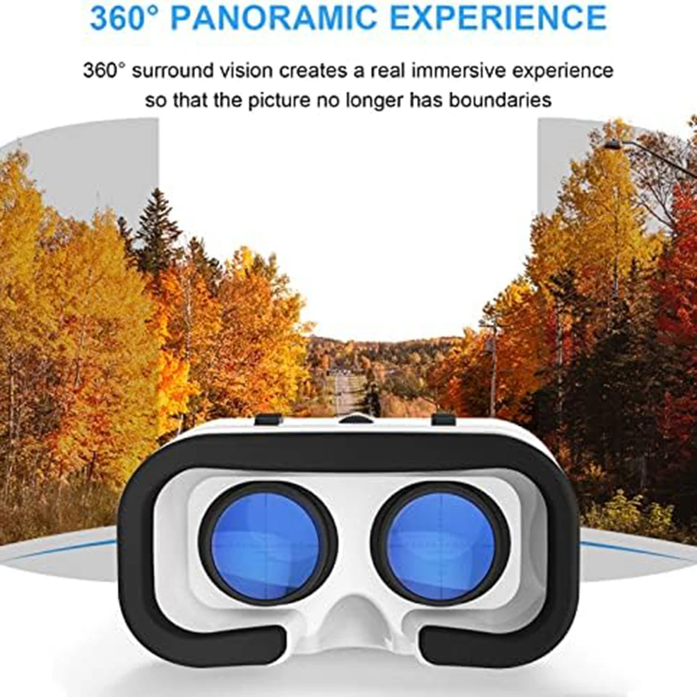 Immersive VR Headset For IPhone For Android Head Mounted VR Glasses Adjustable Lenses 3D Virtual Reality Glasses Game Accessory