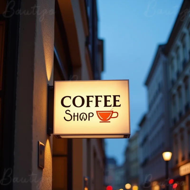 Custom LED Light Box for Outdoor Business Sign Waterproof Acrylic Double Sided Storefront Signage Wall Mounted Display