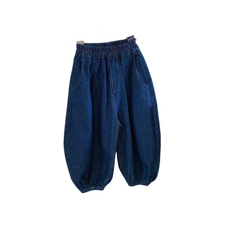 

2023 Spring and Autumn Children's Wear Children's Soft Denim Pants Boys and Girls' Pants Harun Pants Casual Pants