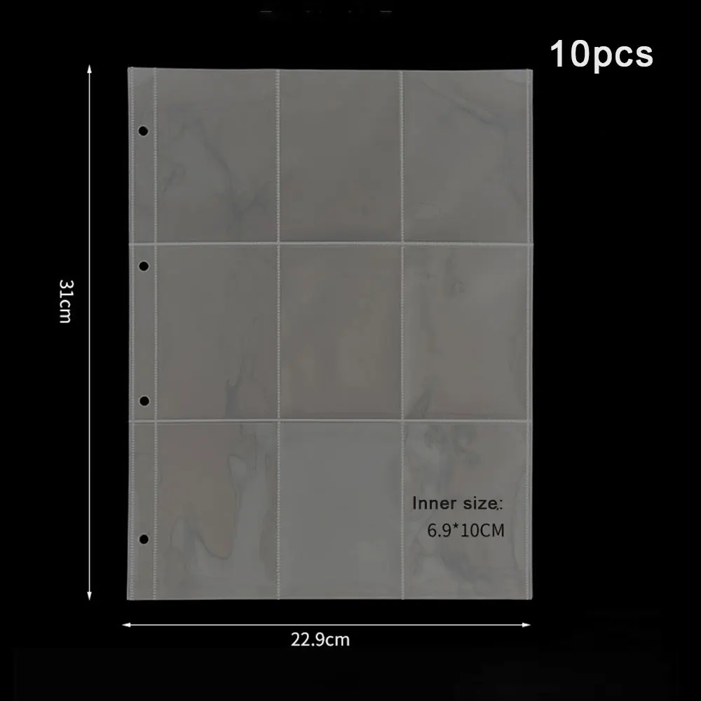 A4 klar 10 pcs Fotoalbum Nachfüll seiten Akten schutz 4/11 Löcher 6 × 4 8 × 10 4/11 Ringbuch Fotokarten Postkarten karte Notizbuch