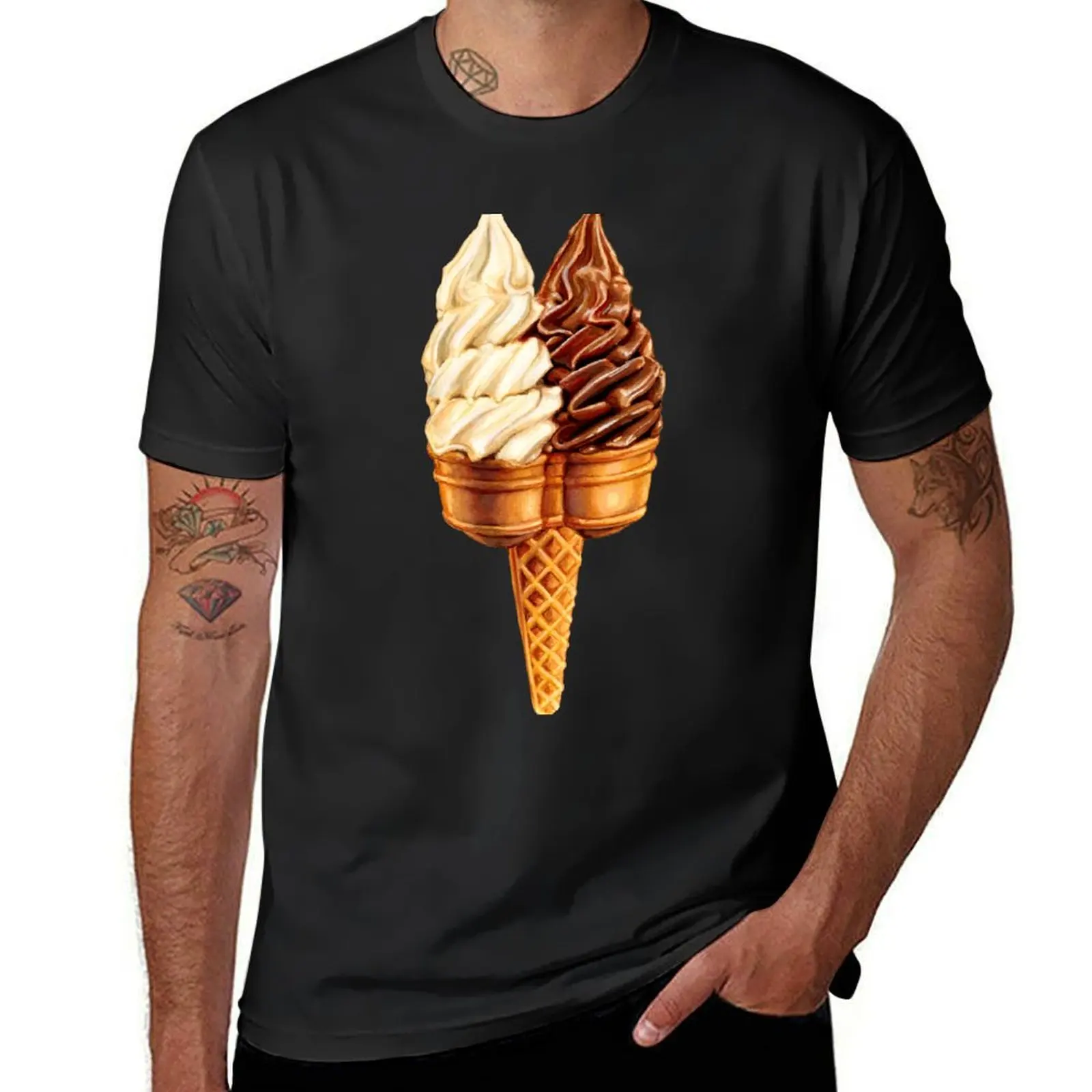 Twin Cone Pattern - Teal T-Shirt blacks graphics funnys t shirts for men cotton