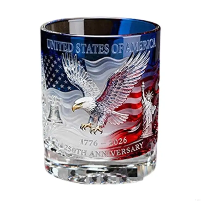 Sophisticated 250Th Anniversary National Memorial Glass With Intricate Historical Factors X3UC