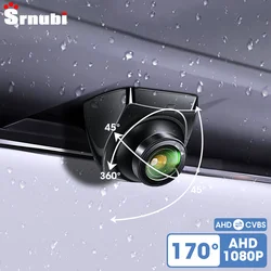 Srnubi AHD 1920x1080P CVBS Night Vision 12V IP68 Waterproof 170 Degree Fish Eye Lens  HD Vehicle Backup Rear View Camera