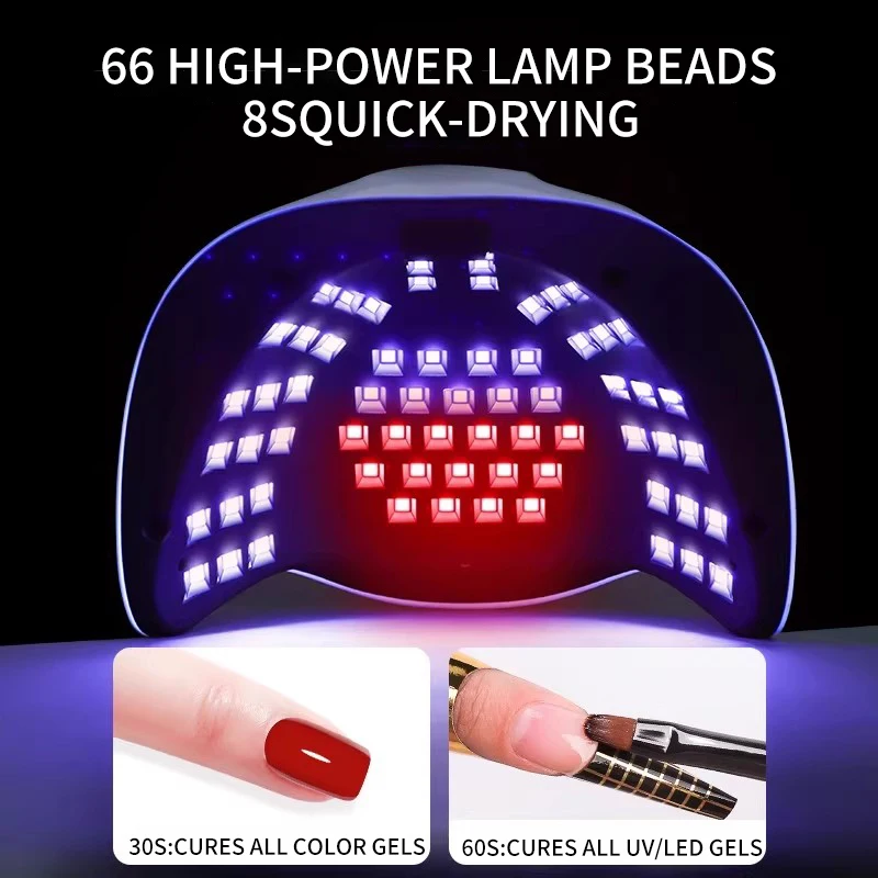 Lámpara de uñas anti ennegrecimiento que previene el ennegrecimiento de las manos luz roja Led Uv equipo de manicura herramientas suministros tecnológicos Gel de secado