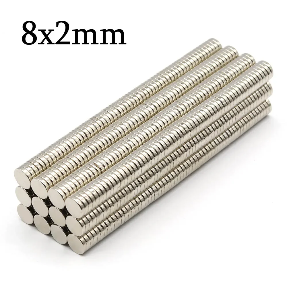 8mmx2mm Super Strong Round Neodymium Magnet Powerful Magnets N35 small Permanent Magnetic NdfeB Refrigerator Magnet 8x2