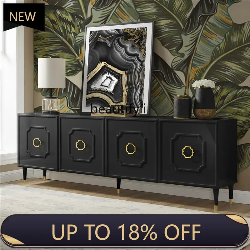 

P178 American Style Light Luxury Solid Wood TV Cabinet Modern Simple Living Room Small Apartment Entryway Cabinet