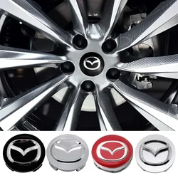 52/56/60mm Car Tire Center Hub Caps Emblem Covers for Mazda Atenza MX3 CX3 CX5 2 3 6 323 626 RX8 RX7 Protege Axela Speed