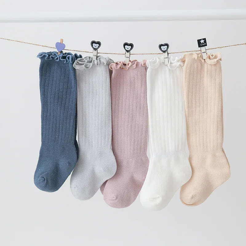 Baby Socken Mädchen Nicht Slip Neugeborenen Nette Knie Hohe Socken kinder Mather Kinder Prinzessin Baumwolle lange Socken Baby Zubehör