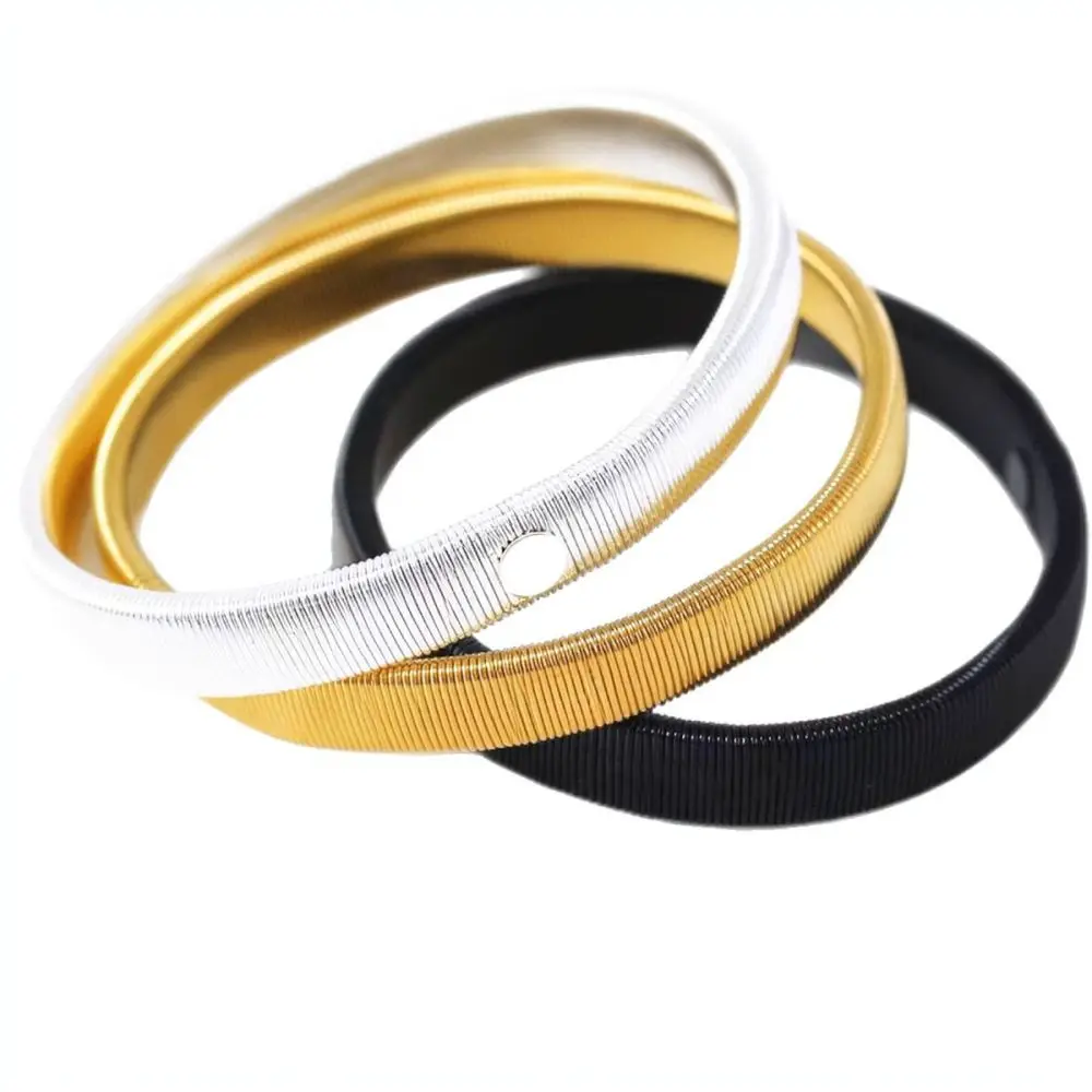 Metal Spring Cuff Holder For Men Elastic Armband Bracelet Fashion Garters Sleek Durable Jewelry Modern Style Daily Accessory