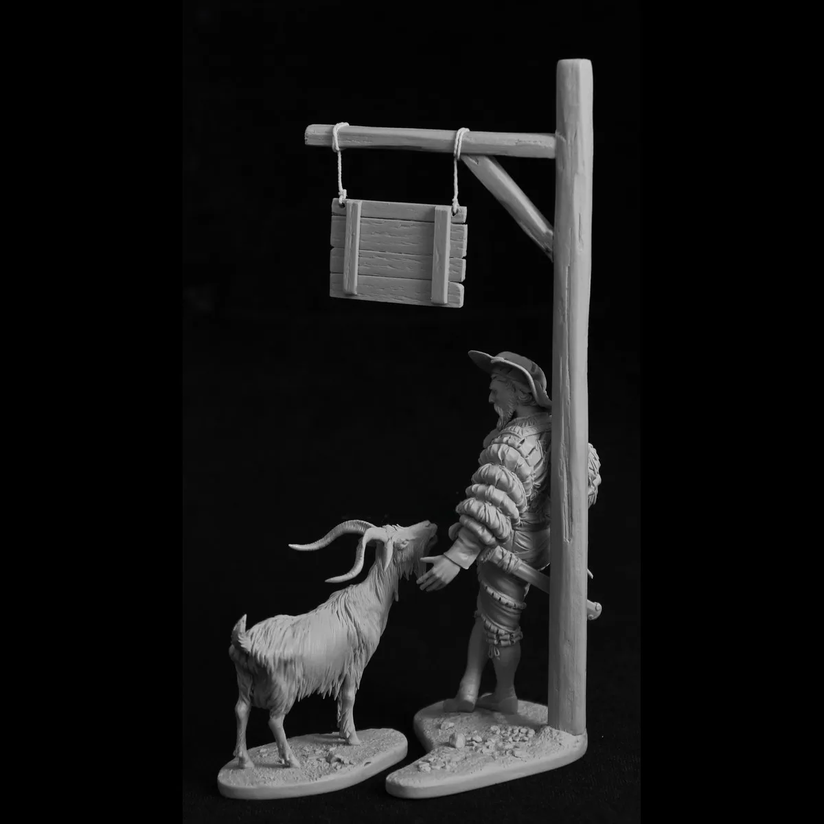 

75MM resin unpainted model kit, mercenary vs goat survivors in battle unassembled and unpainted GK, 1344R