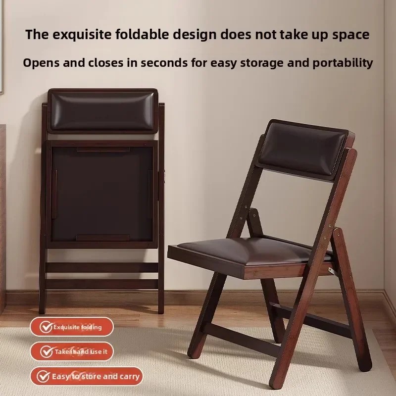 Multi-functional Foldable Bar Chair Dining Chair Back Chair Learning Chair Nanzhu Home Simple Leisure Chair Stackable