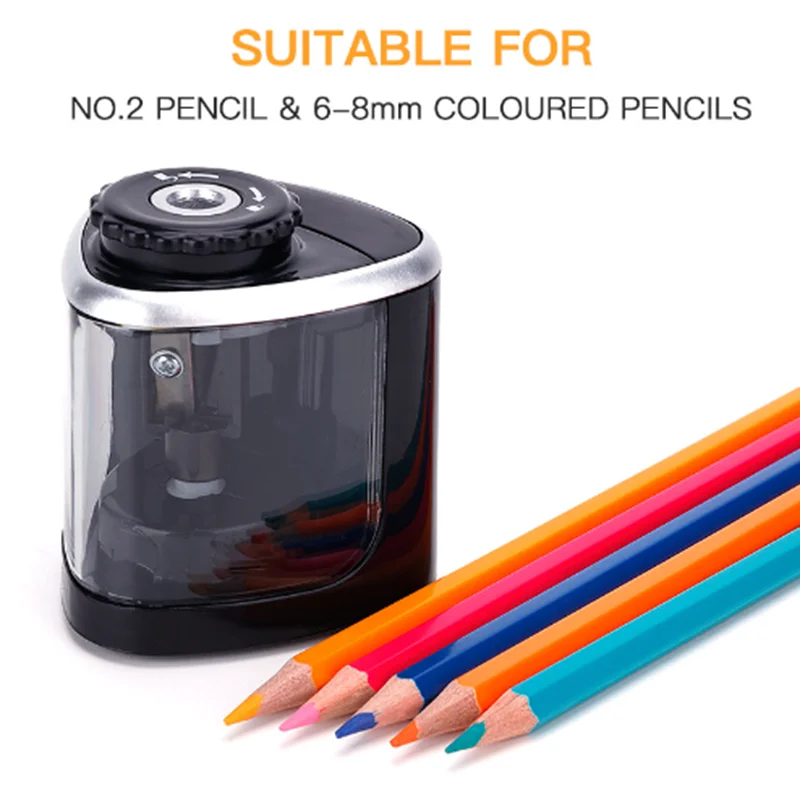 Portable Pencil Sharpener Electric Manual 2 in 1 Automatic Pencil Sharpener Kids Adults Auto Pencil Safe Sharpener Stationery