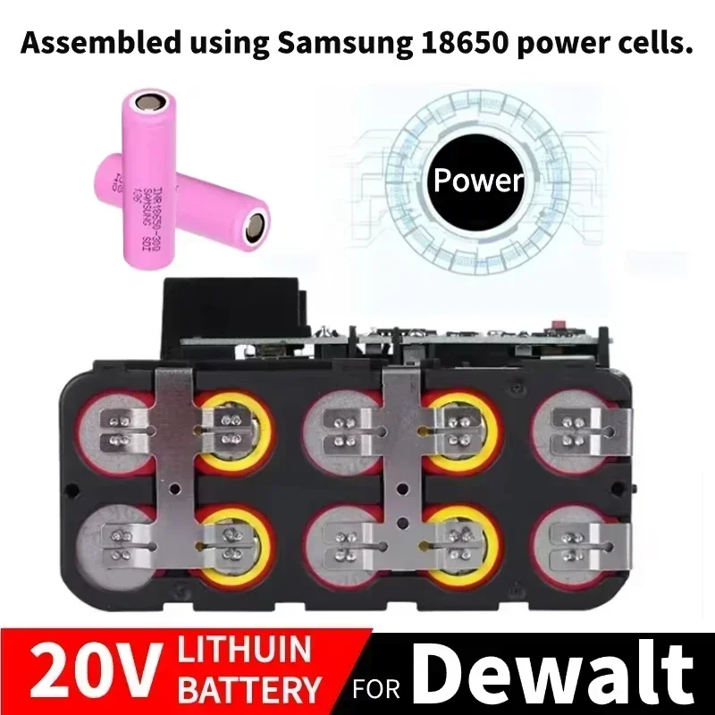 Batería de repuesto Premium de 20V y 12,0Ah para herramientas eléctricas DeWalt DCB200 DCB115 DCB118 DCB184 DCB182 DCB180 batería de iones de litio