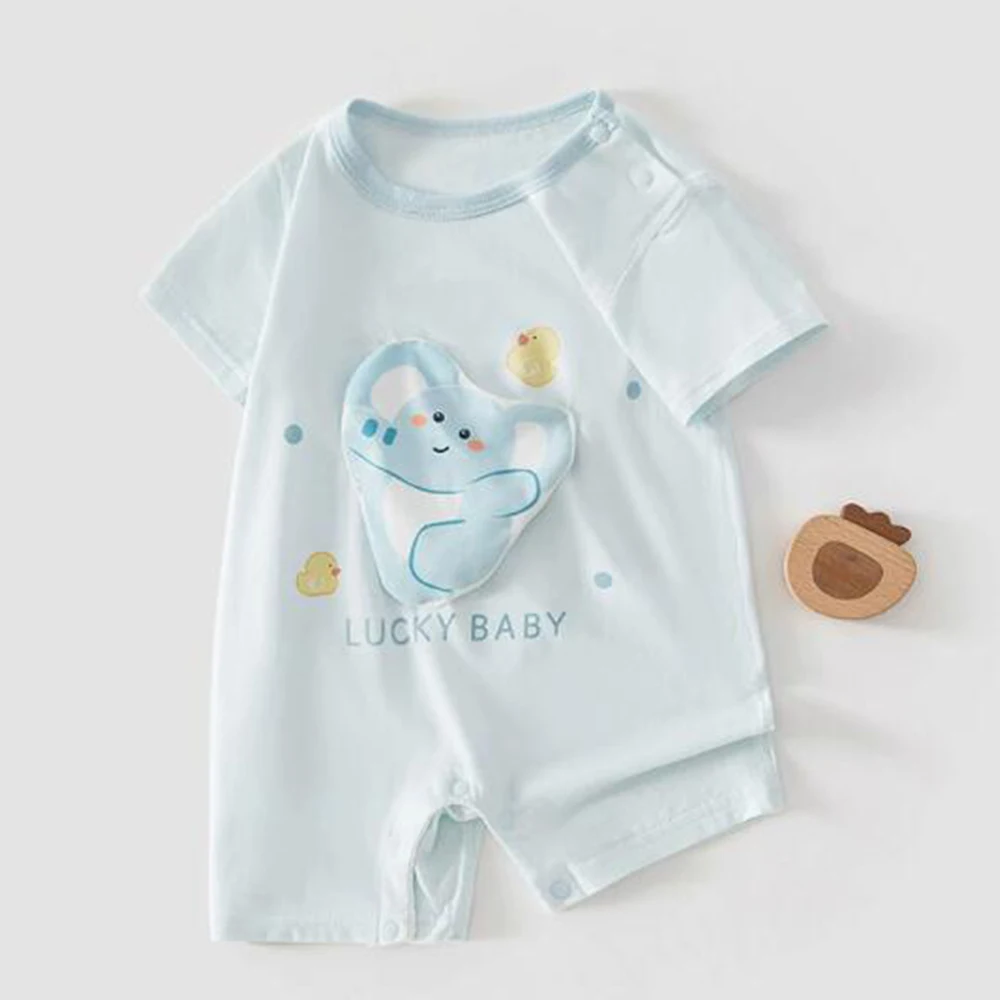 Baby Boy Rompers Summer Cotton Cute Animal Print Thin Baby Girl Clothes Soft Breathable Newborn Jumpsuit High Quality