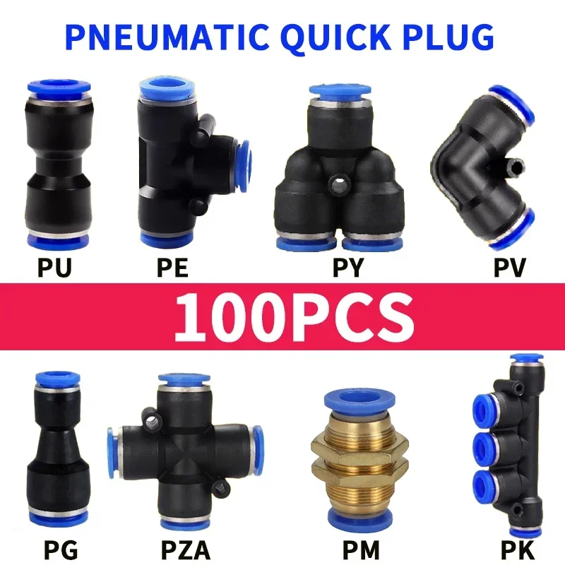 

Pneumatic Fitting Tube Connector Fittings Air Quick Water Pipe Push In Hose Quick Couping PU PE PY PM OD 4mm 6mm 8mm 10mm 12mm