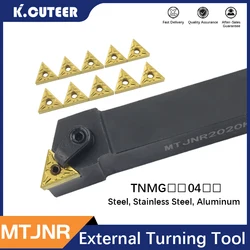 1pc MTJNR1616H16 MTJNR2020K16 MTJNR3232P16 Portautensili per tornitura triangolare esterno TNMG16 Inserti in metallo duro Set di utensili da taglio per tornio