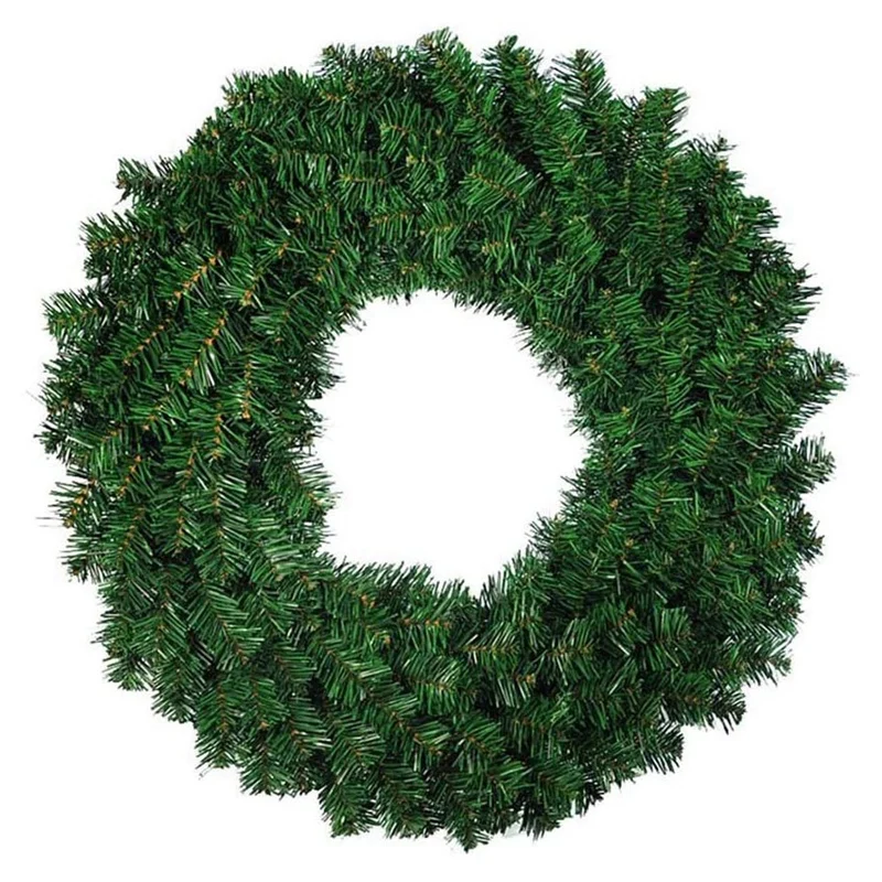 

Promotion! 1 Pcs Green Artificial Pine Wreath Garland For Front Door Window Fireplace Christmas Decoration
