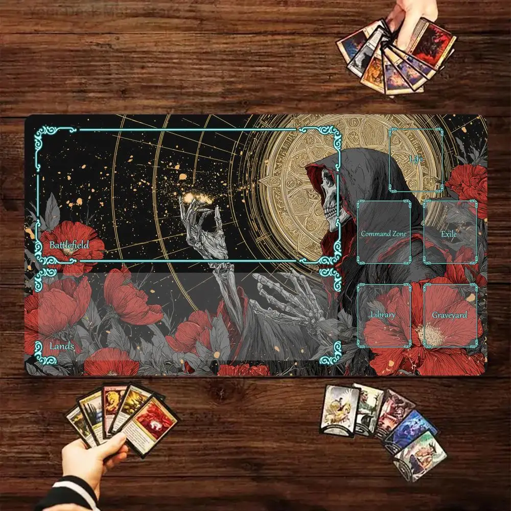 Gothic Aesthetic Skull King Magic Card Battle Mat MTG Playmat Anti-slip Base 35X60CM Gathering Gaming Mat Board Game Mat for TCG