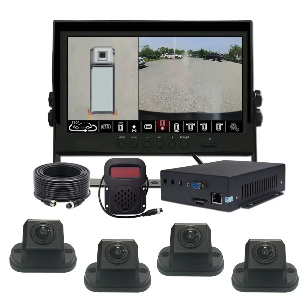 3d 360 Panoramic Surround View Camera System For Coach Or Bus With 10.1'' 1024x600 Hd Ips Panel 720p Ahd Monitor